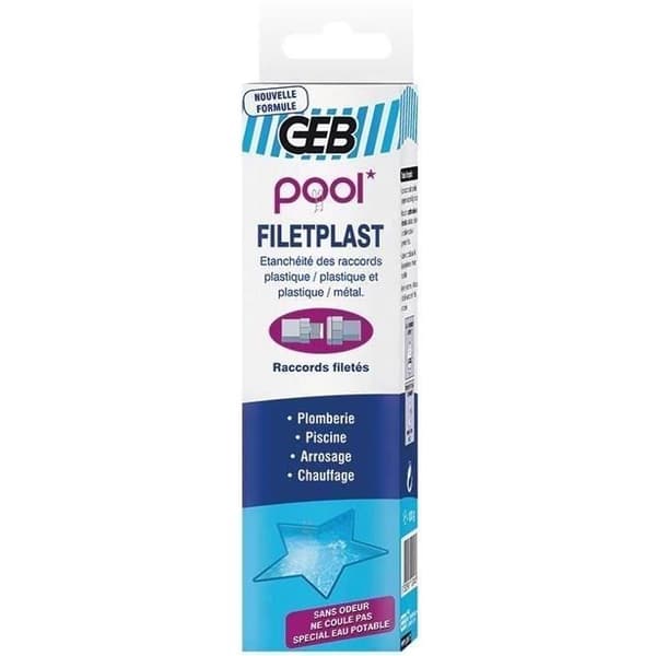 Filetplast fogpasta - GEB - 100 g - Tätande plastgängade anslutningar