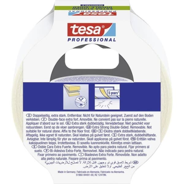 tesa EXTRA STARK 51960-00000-11 tesa® Professionell läggningstejp Genomskinlig (L x B) 10 m x 50 mm 1 st.