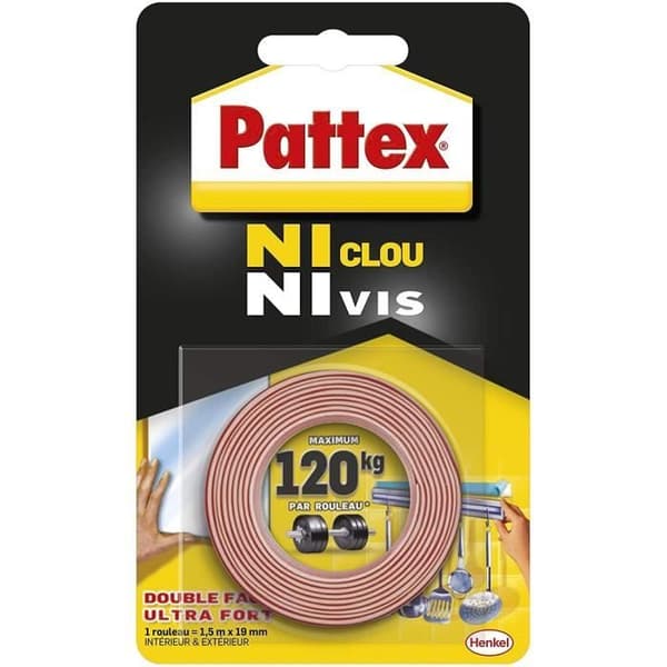 PATTEX limfäste NCNV 100KG 19mmx1,5m