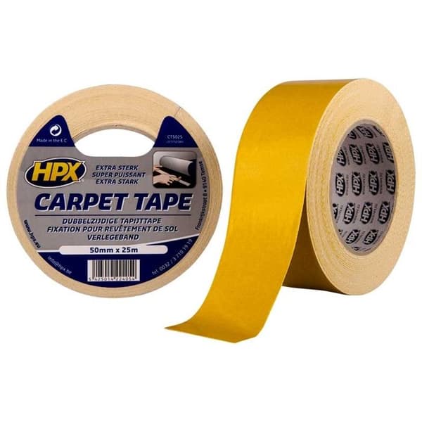 Dubbelhäftande tejp - Hpx - 50mm x 25m - Multifunktion - Vit färg - Mycket stark vidhäftning