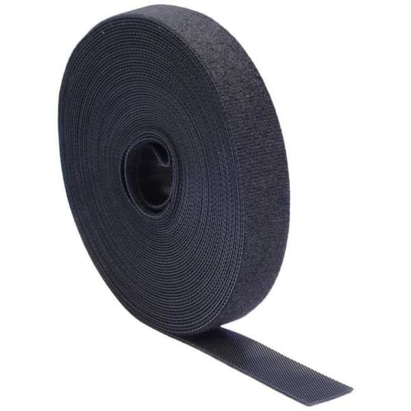 Självhäftande band - Quadrios - 23CA191 - 10 m x 20 mm - Svart - Flera användningar