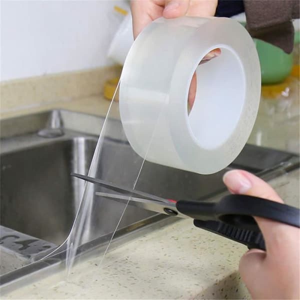 Vattentät självhäftande tejp - SHOP-STORY - 3m - Bredd 3 cm - Transparent - Multifunktionell