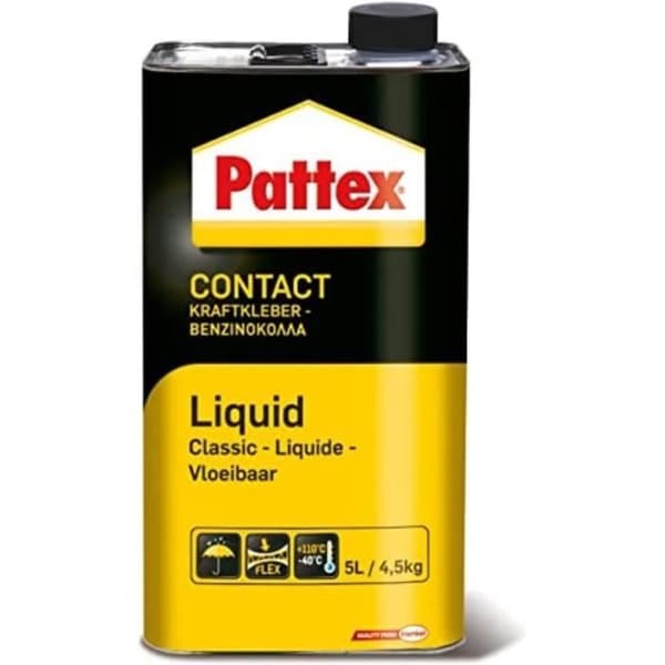 Kontaktlim - PATTEX - 1419280 - 4,5 kg - Motståndskraftig upp till 100°C - Snabbtorkande