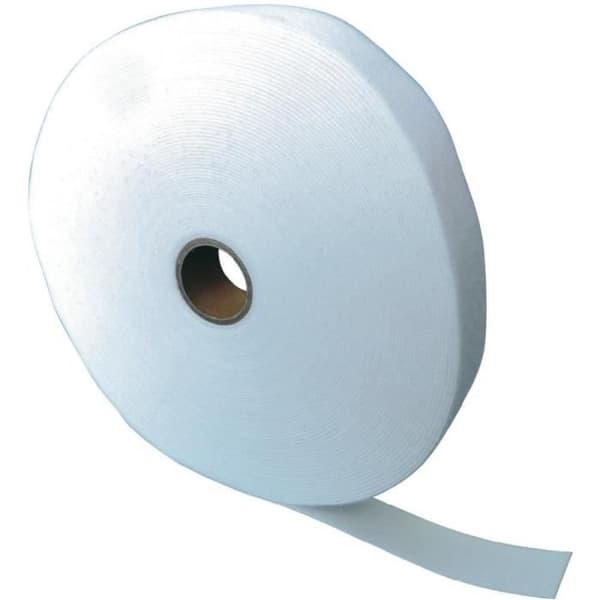 Vit kardborreband 10 mm i rulle...