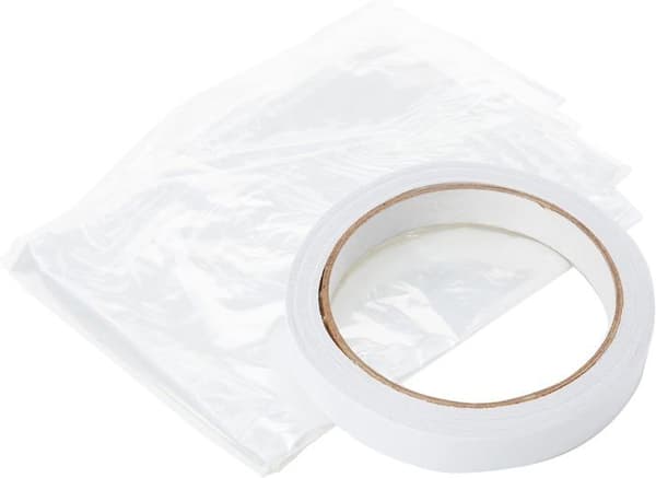Bulk hårdvara - BH04945 - Glasisolerande filmbok med dubbelhäftande tejp, 1,2 x 1,5 m - Vit