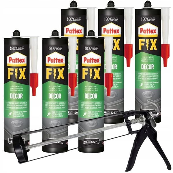 Monteringslim - Pattex - Fix Décor - 380g - Ekologisk - Vattentålig