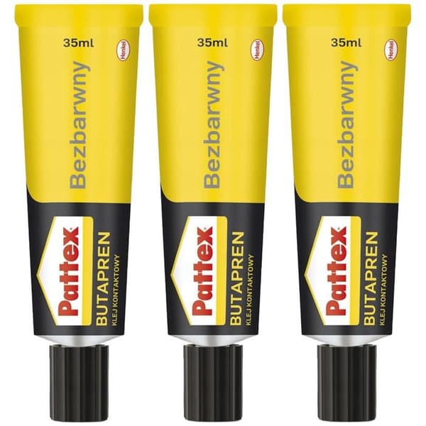 Kontaktlim - PATTEX - Butapren - Ofärgad - Flexibel - Vattentät