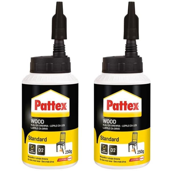 Trälim - PATTEX - Standard - 250g - 2-pack - Kraftfull och hållbar lim.