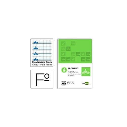Liderpapel Refill Fyrkantig pautado 4 mm med 4-håls marginal - RF24