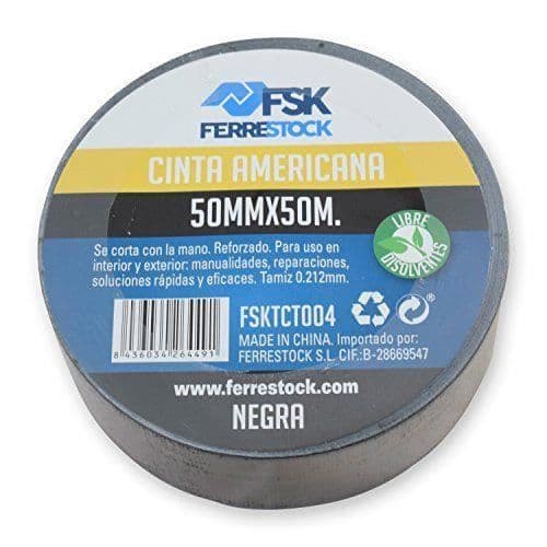 Ferrestock -nbspRull med tejp, svart, 50-nbspmm x 50-nbsp - FSKTCT004