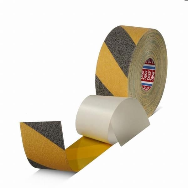 Ruggat klistertejp - tesa - 50 mm x 15 m - Svart/gul - Mångsidig - Importerat från Storbritannien