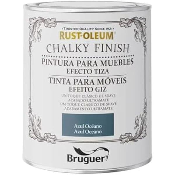 Färg - BRUGUER - RUST-OLEUM CHALKY FINISH - 0,750l - Blå - Matt finish