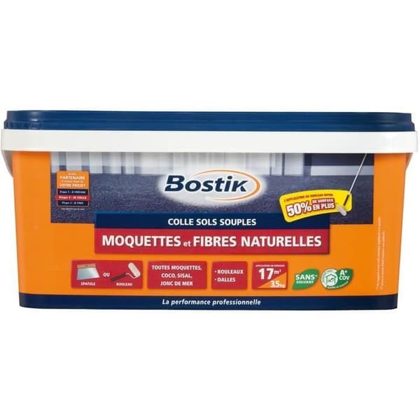Matt- och naturfiberlim - BOSTIK - 3,5 kg - Akryl - Kraftfull bindning - Ny formel