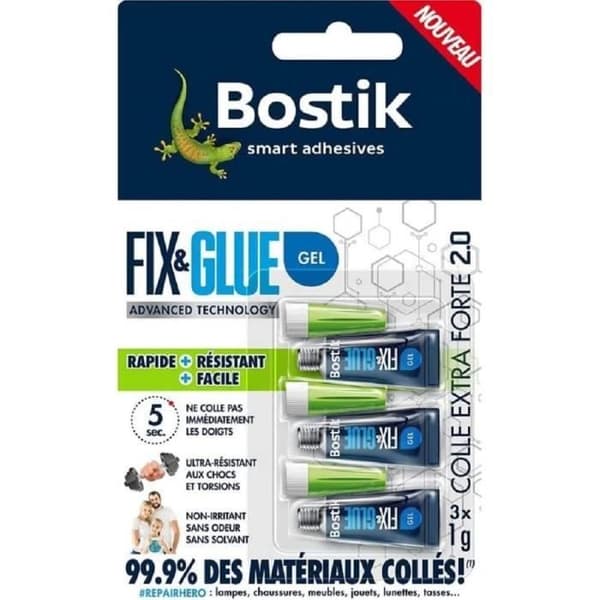 BOSTIK Fix &amp; Glue Gel Luktfri lösningsmedelsfri - 3 g tub