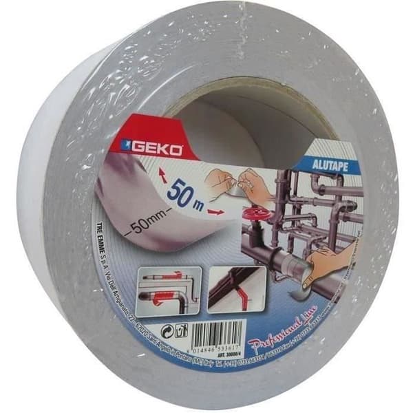 Klistret - GEKO - 50 mm x 50 m - 30 mikron - Blank - Isolering