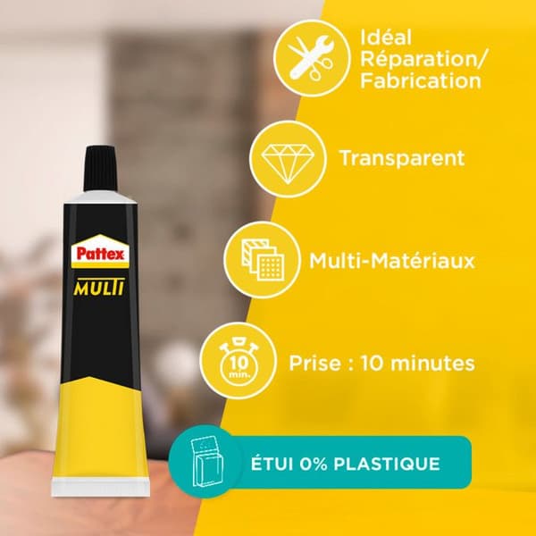Multi-purpose lim - Pattex - 50 g tub - Ultra resistent - Lösningsmedelsfritt - Lätt att använda