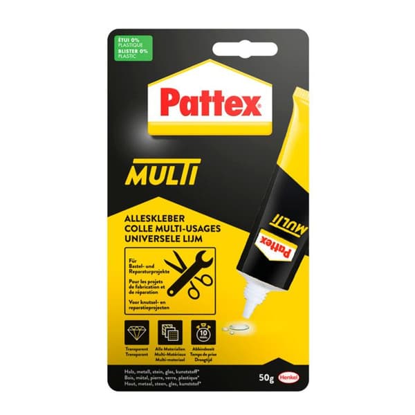 Multi-purpose lim - Pattex - 50 g tub - Ultra resistent - Lösningsmedelsfritt - Lätt att använda