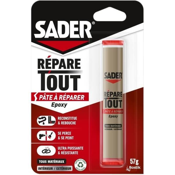 SADER Répare tout tvåkomponents reparationspasta 57g