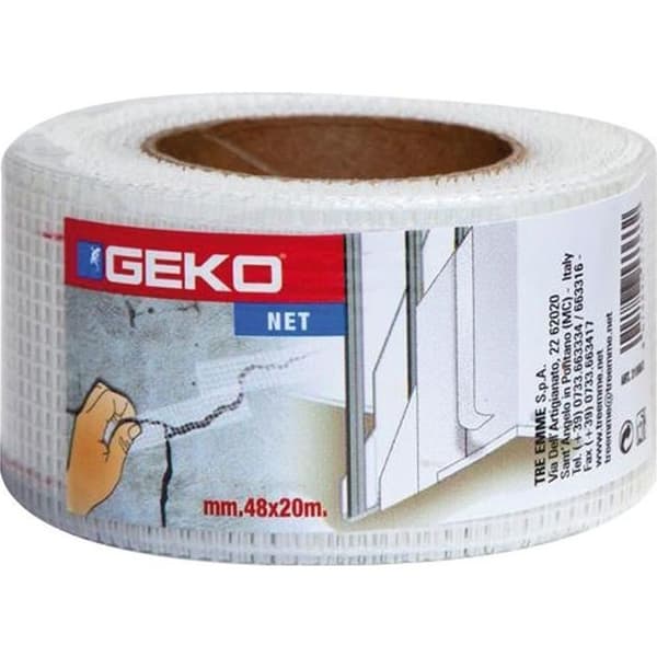 Klistband - GEKO - Anti-sprickor Gips - 48mm - 20m - 100% glasfiber