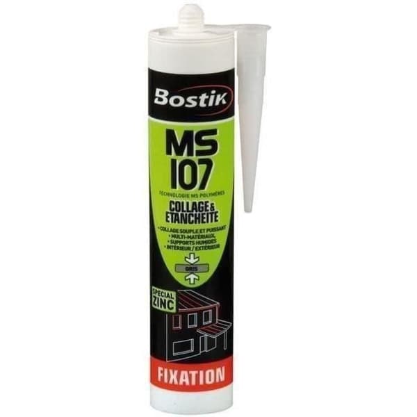 Mastic - BOSTIK - MSP 107 - Flexibla lim - Tätningsmedel - 290 ml - Grå