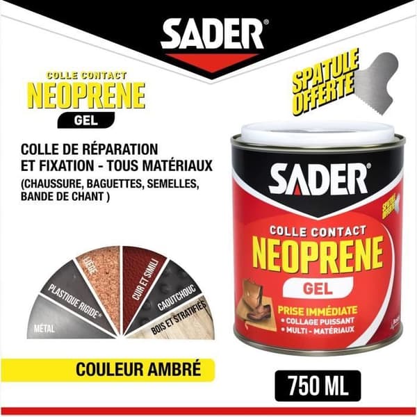 SADER Gel neopren kontaktlim - 750 ml