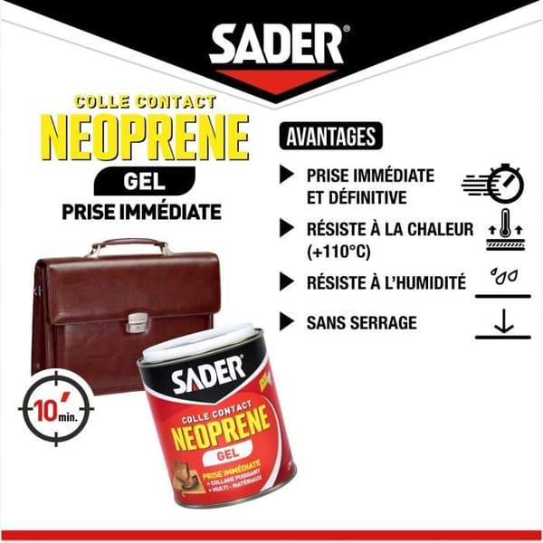 SADER Gel neopren kontaktlim - 750 ml