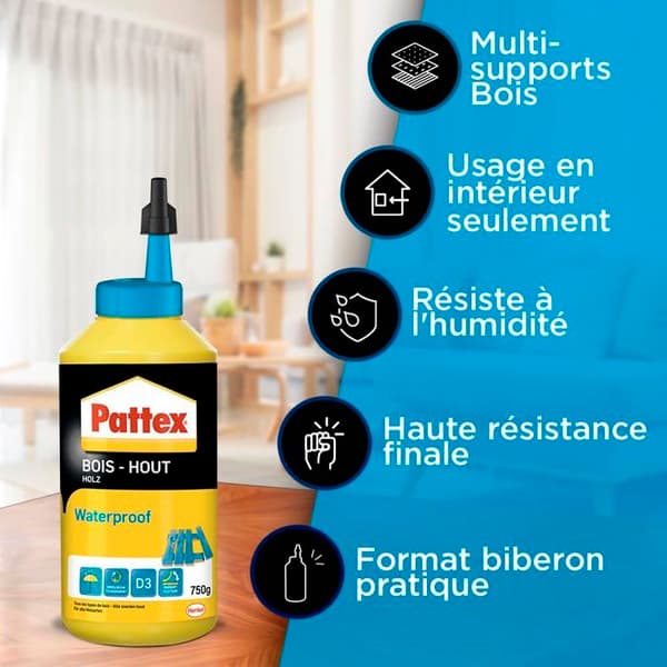 PATTEX vattenfast lim nappflaska 750gr