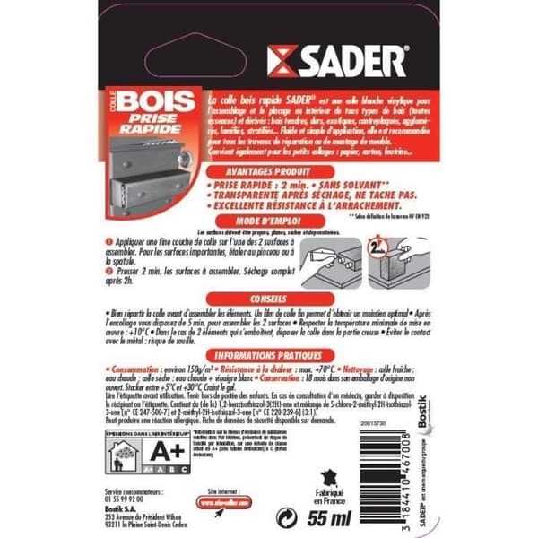 SADER Snabbt trälim - 55 ml