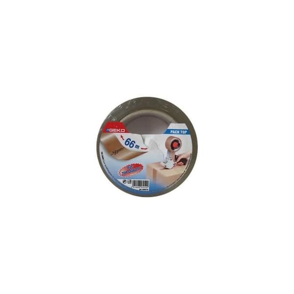 PVC-packagingtejp - GEKO - 50 mm x 66 m - Transparent - Naturligt gummi - Hög hållfasthet
