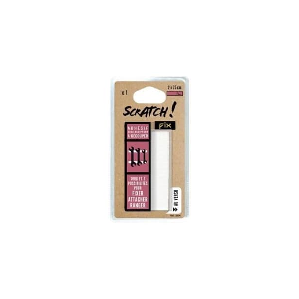 Tejp - SCRATCH FIX - 2 x 75 cm - Vit - Återanvändbar - Mångsidig