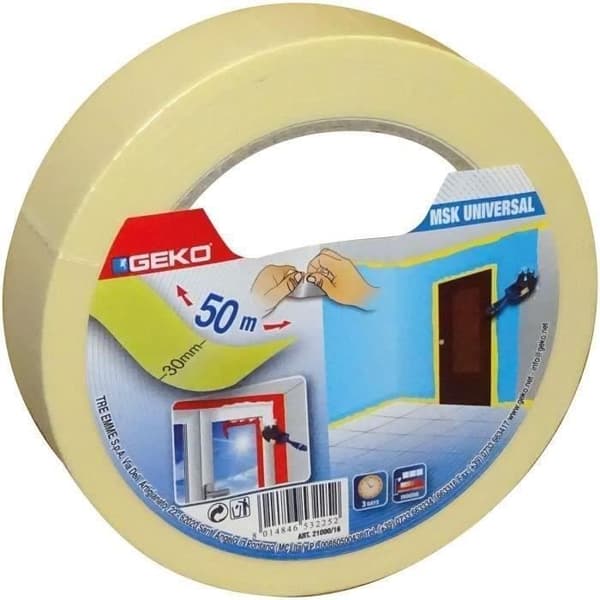 GEKO Universellt maskeringstejp - 30 mm x 50 m