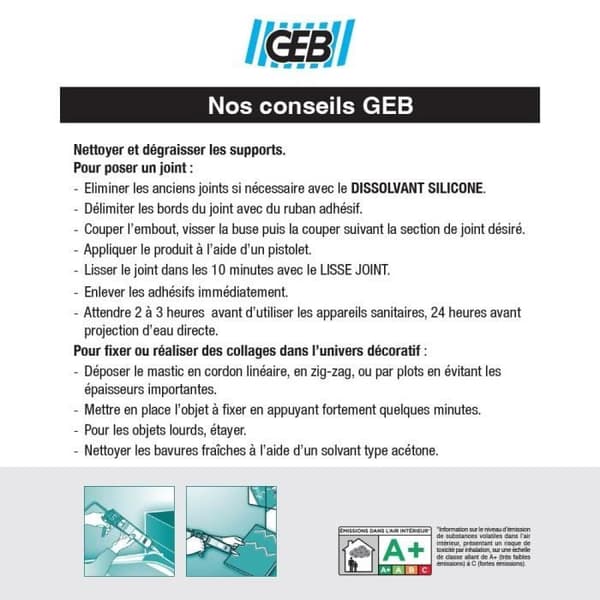 Gemensam och fixera kristall - GEB - 100 mL - UV-beständig - Fäster på fuktiga ytor - Multifunktionell