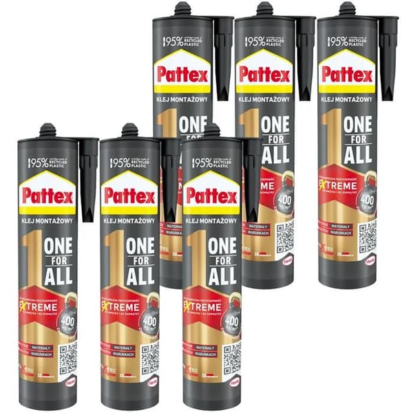 Universell polymerlim - Pattex - One4All - 440g - Omedelbar vidhäftning - Väderbeständig
