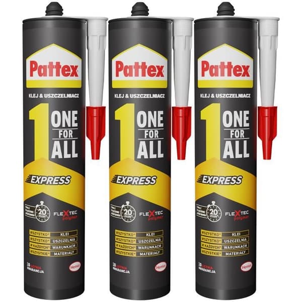 3x Pattex One4All Express monteringslim 390g