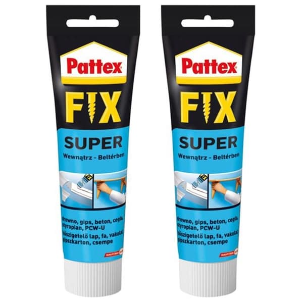 2x Pattex Fix Super 50g lim för montering