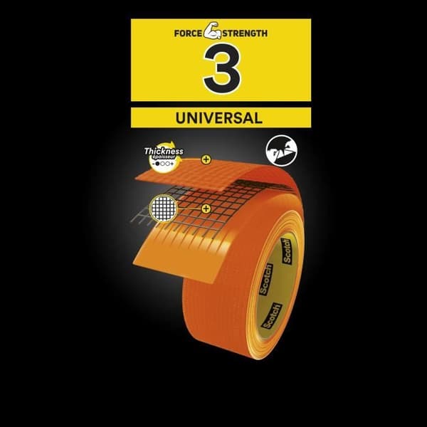 3M Universellt Reparationsnät Hög Synlighet - Orange - 25mx48mm