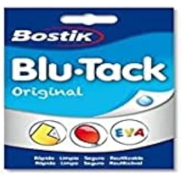 Multifunktionslim - BOSTIK - Blu-Tack Original - Återanvändbar - Spårlös fixering - Färg Blå