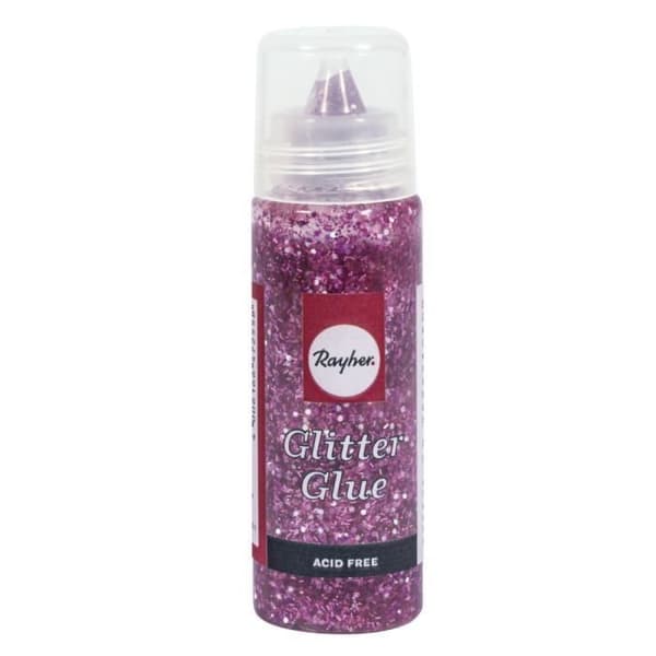 Lim - RAYHER - Glitter - Flaska 50ml - Glittrig - Fin spets - Idealisk för scrapbooking