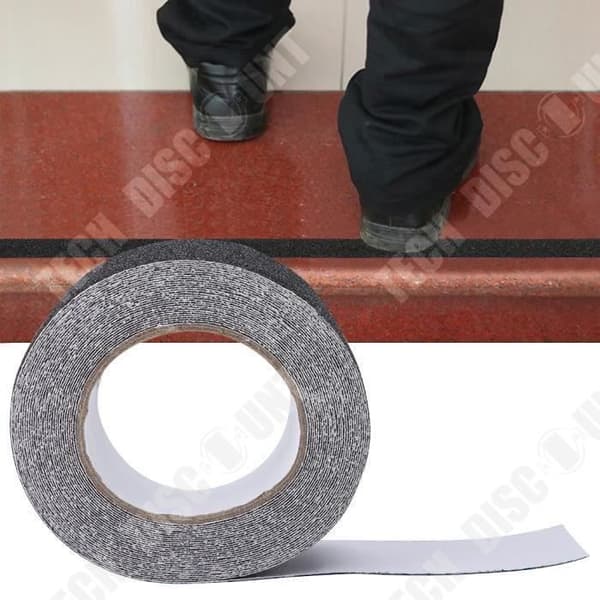 TD® Frostad Anti-Slip Tejp Svart PVC Halkfritt Halkfritt golv och trappor bredare och tjockare