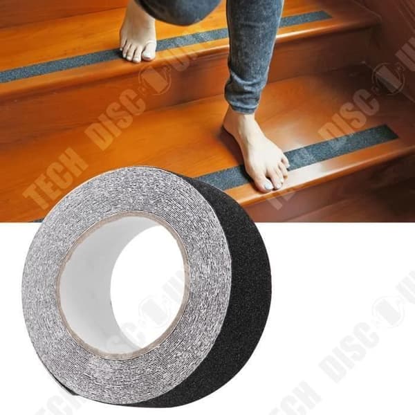 TD® Frostad Anti-Slip Tejp Svart PVC Halkfritt Halkfritt golv och trappor bredare och tjockare