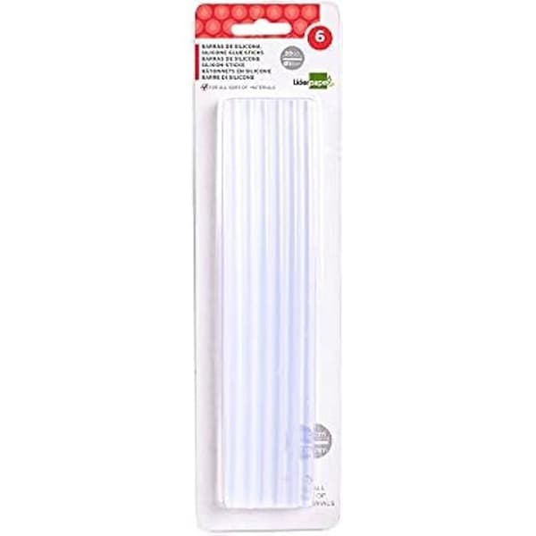 Termofusible stav - LIDERPAPEL - 11 mm i diameter - 200 mm lång - Pack av 6 enheter - Fällbar