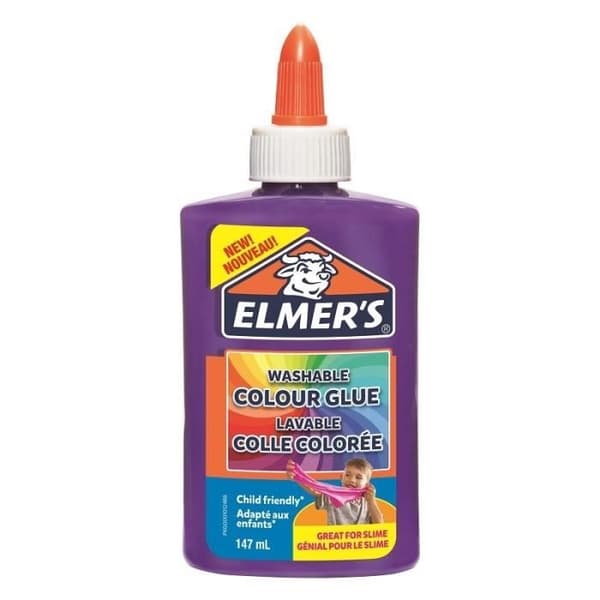 ElmerS Colle Pva Färgad | Lila | 147 Ml | Tvättbar | Idealisk För Fa