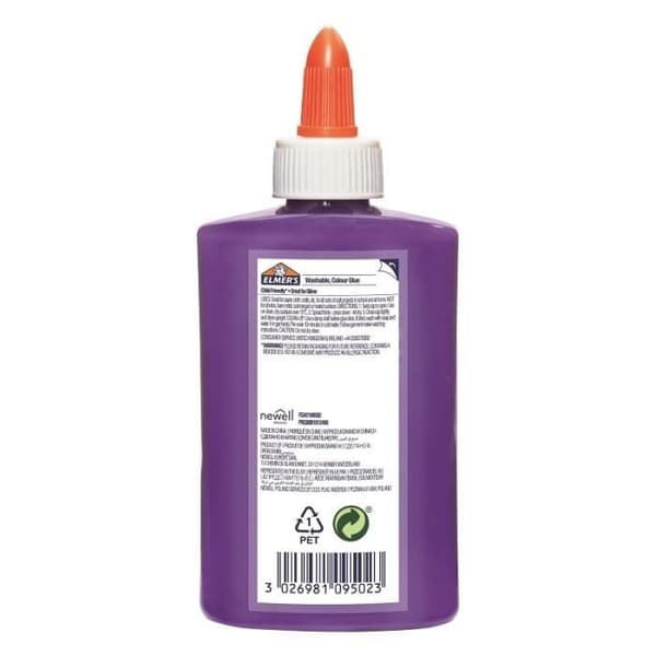 ElmerS Colle Pva Färgad | Lila | 147 Ml | Tvättbar | Idealisk För Fa