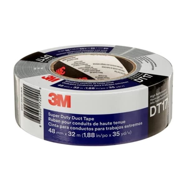Super hållbar 3M DT17 kanvasremsa, Svart, 48 mm x 32 m, 0.43 mm