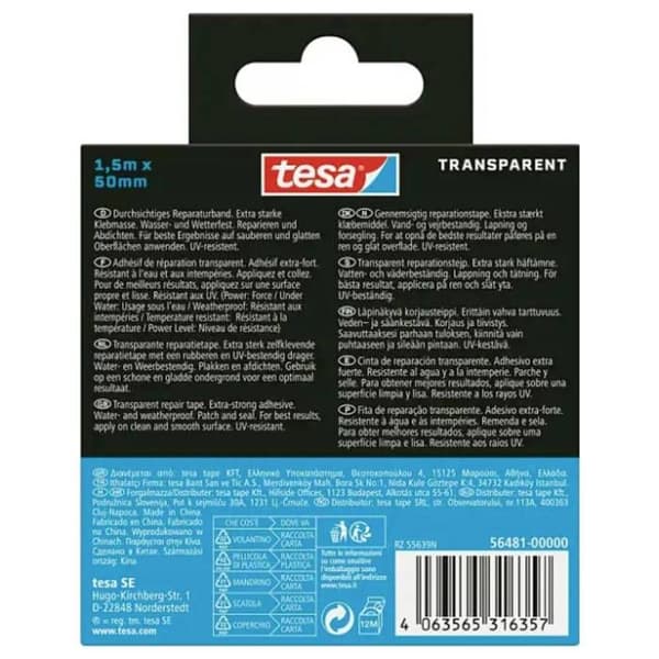tesa Ultra Power Underwater 56481-00000-00 Reparationstejp transparent (L x B) 1,5 m x 50 mm 1 st.