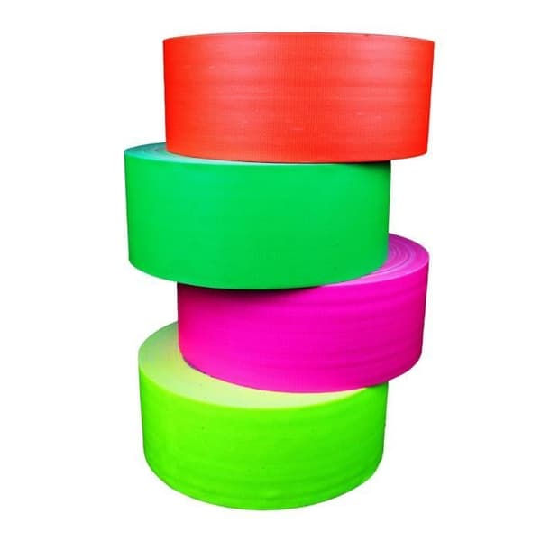 Fluo UV golvtejp - Paket med 4 fluorescerande tejpar för dekoration - Märke UV Floor