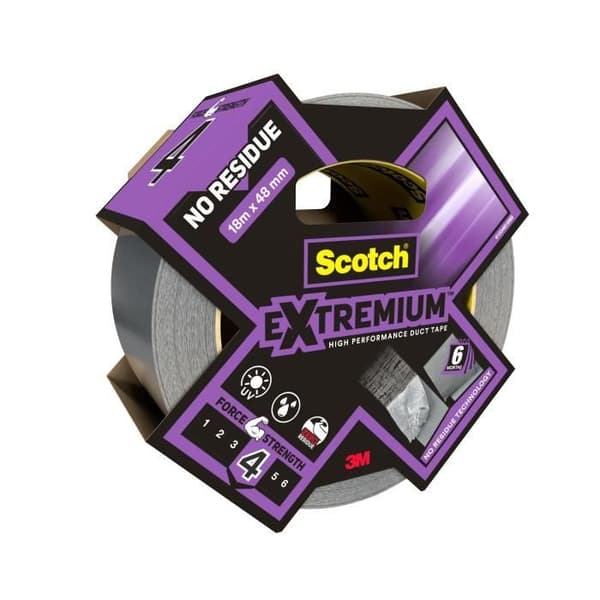 3M Extremium No Residue Reparationsduk - Grå - 18mx48mm