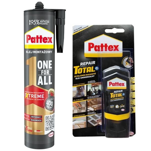 PATTEX ONE FOR ALL INSTANT INSTALLATION LIM 440G + PATTEX TOTAL LIM 50G
