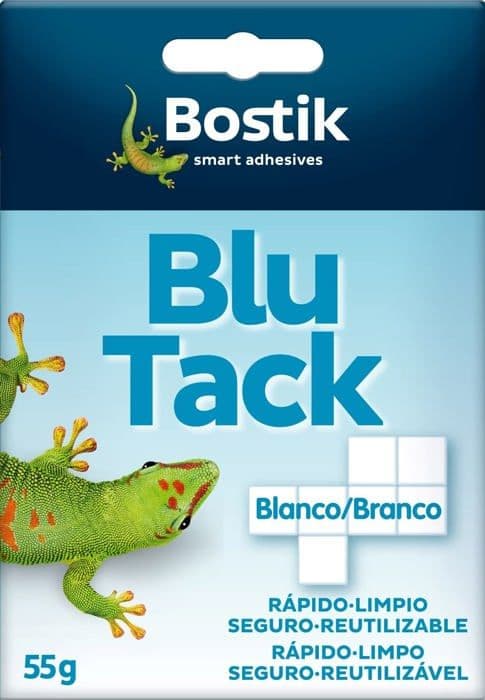 Lim - självhäftande remsa Bostik - 1739 - SA - Blister Vit Blu-tack självhäftande kitt