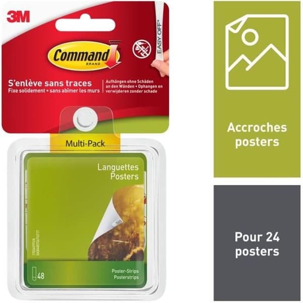3M Set med 48 PM affischremsor - Vit